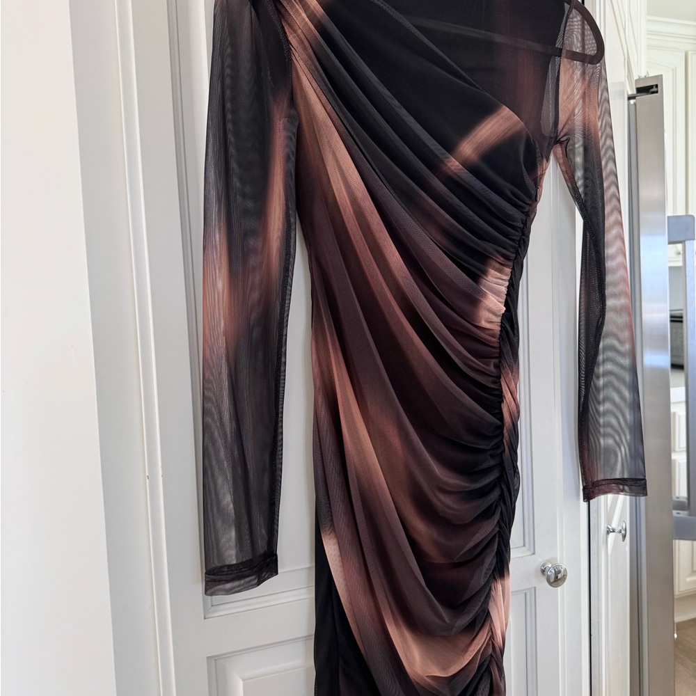 ZARA PRINT DRESS WITH TULLE - Picture 6 of 10
